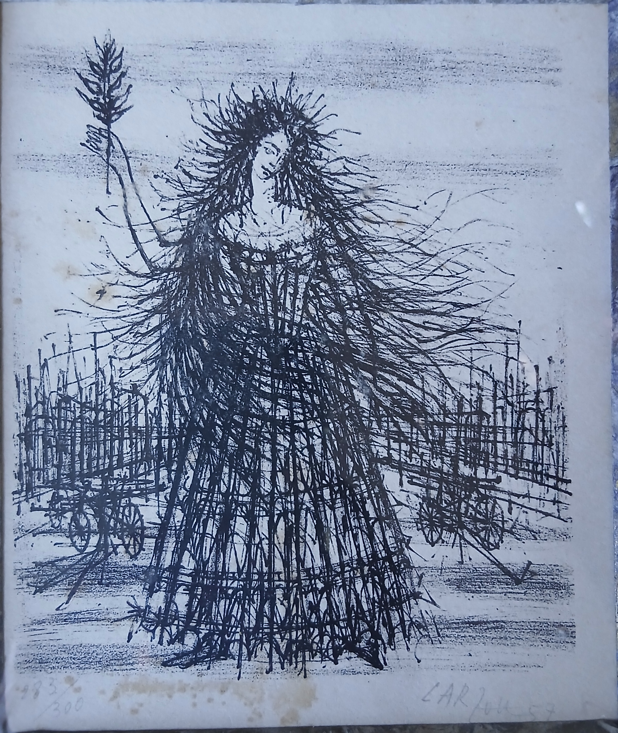 Lithographie Carzou "La femme au rameau d'Olivier"