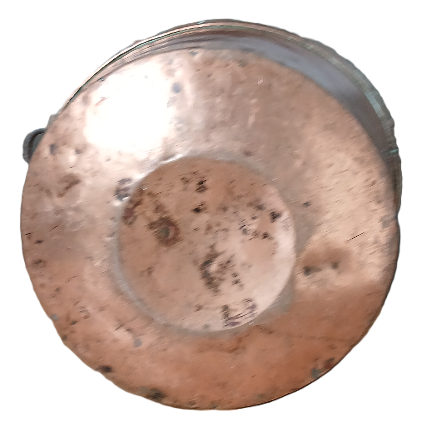 Grand chaudron en cuivre et sa crémaillère d'origine – Image 3