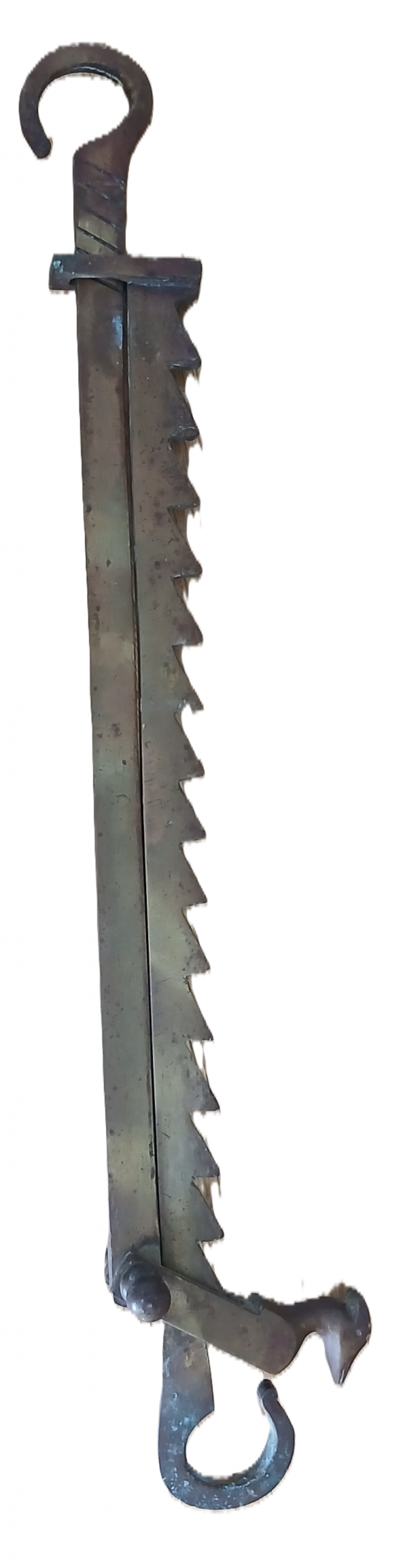 Grand chaudron en cuivre et sa crémaillère d'origine – Image 4