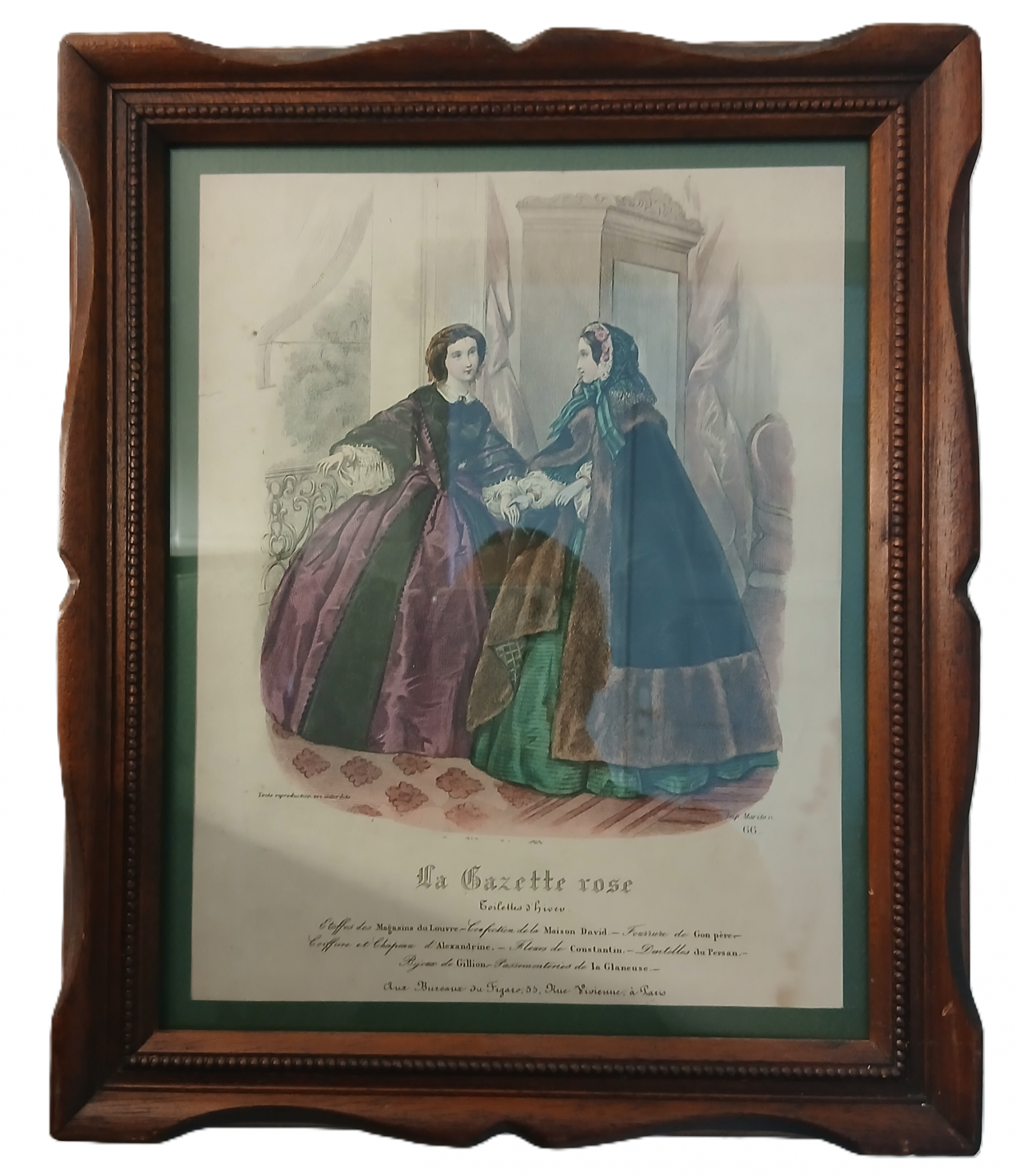 Dessin La Gazette rose "Toilettes d'hiver"