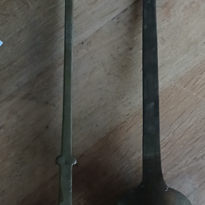 Petite louche et son écumoire en cuivre