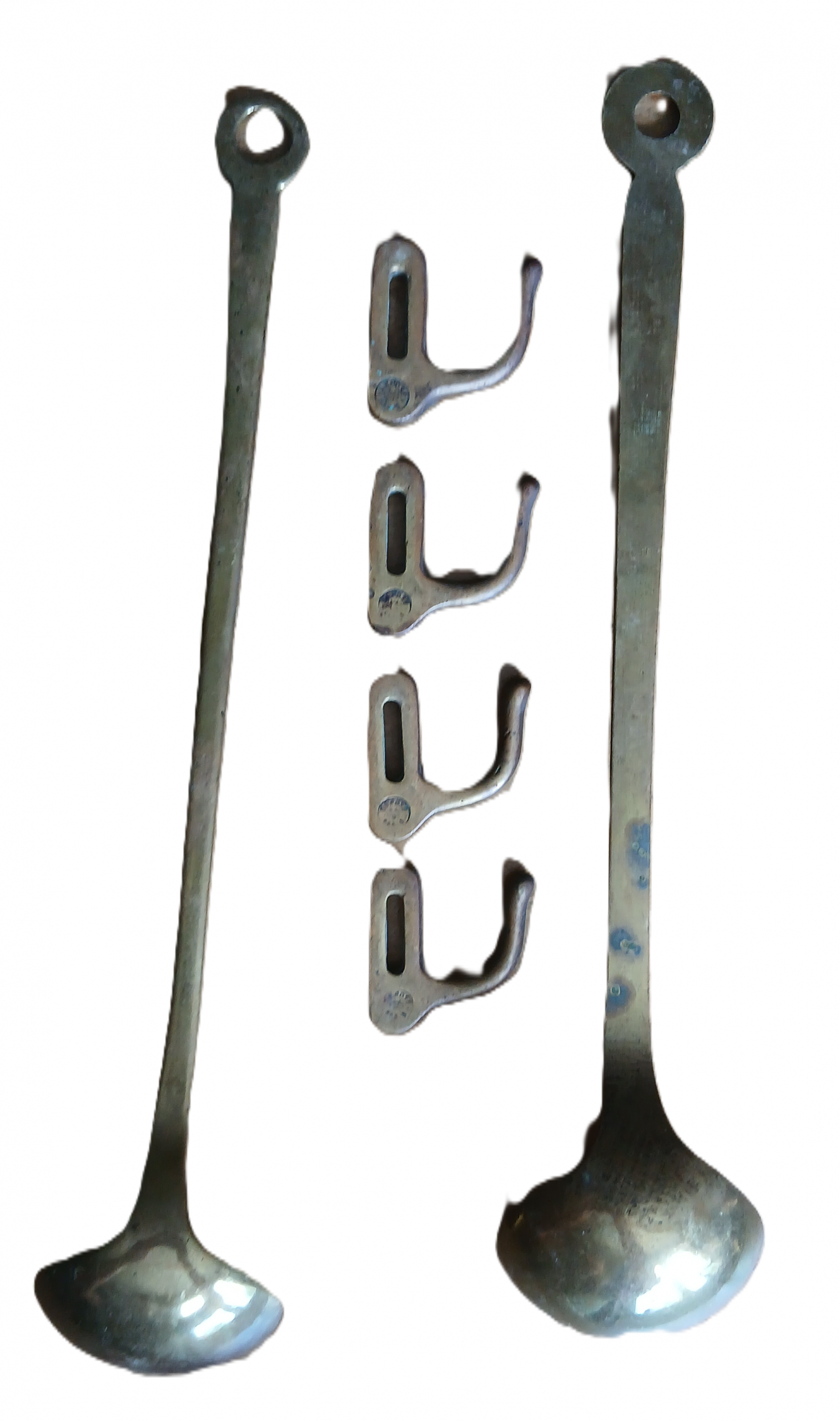 Louches en cuivre et ses accroches murales "Au bon marché" – Image 3