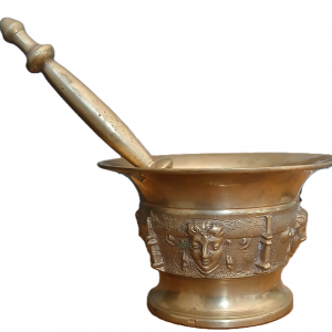 Mortier pilon en bronze de style grec