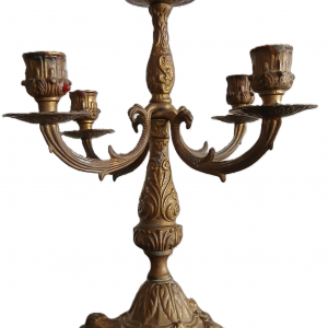 Paire de chandeliers à 5 branches en bronze