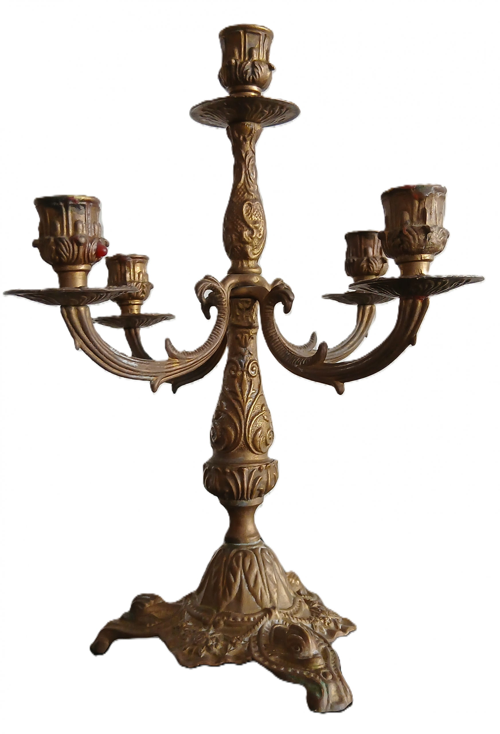 Paire de chandeliers à 5 branches en bronze – Image 2