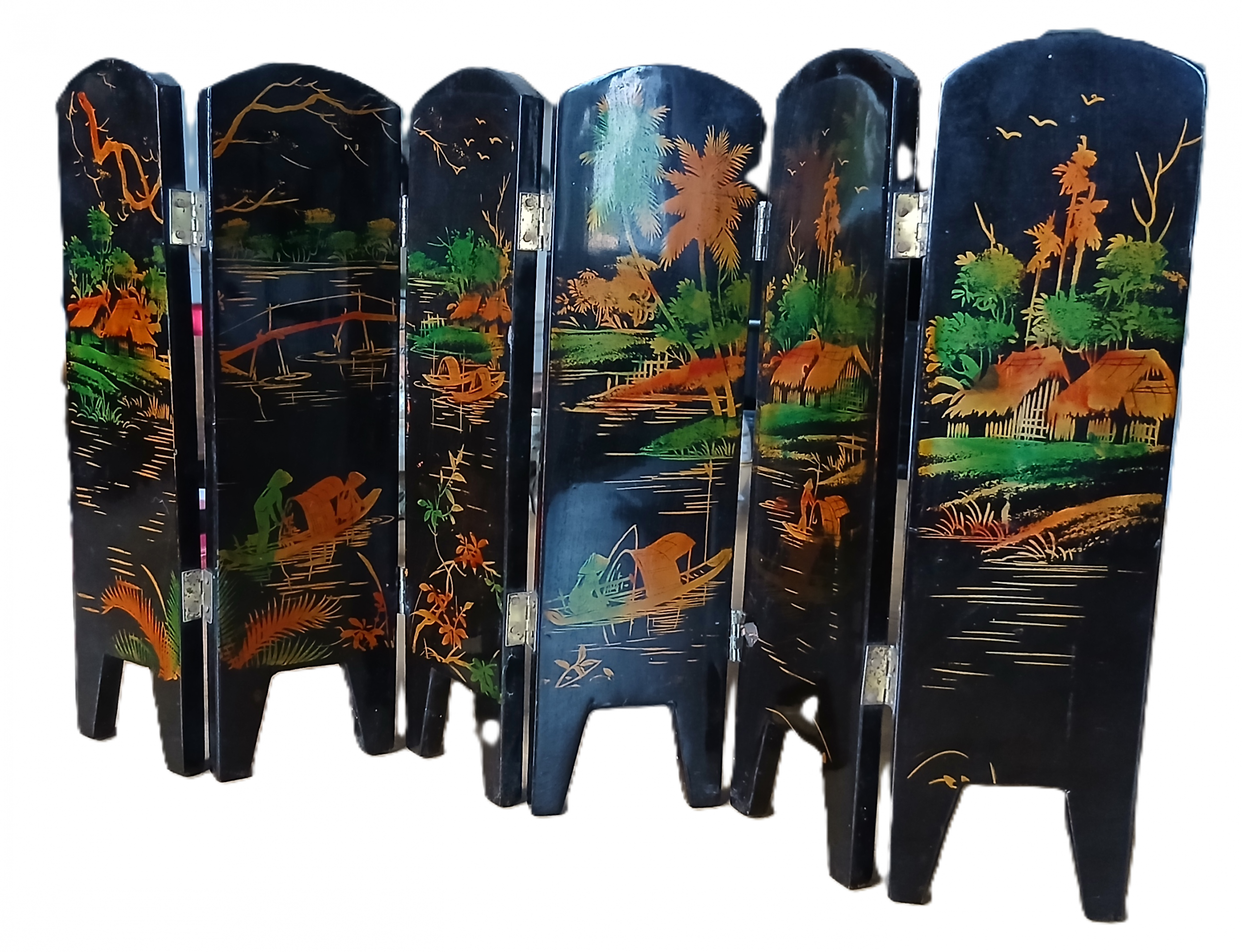 Petit paravent de table asiatique