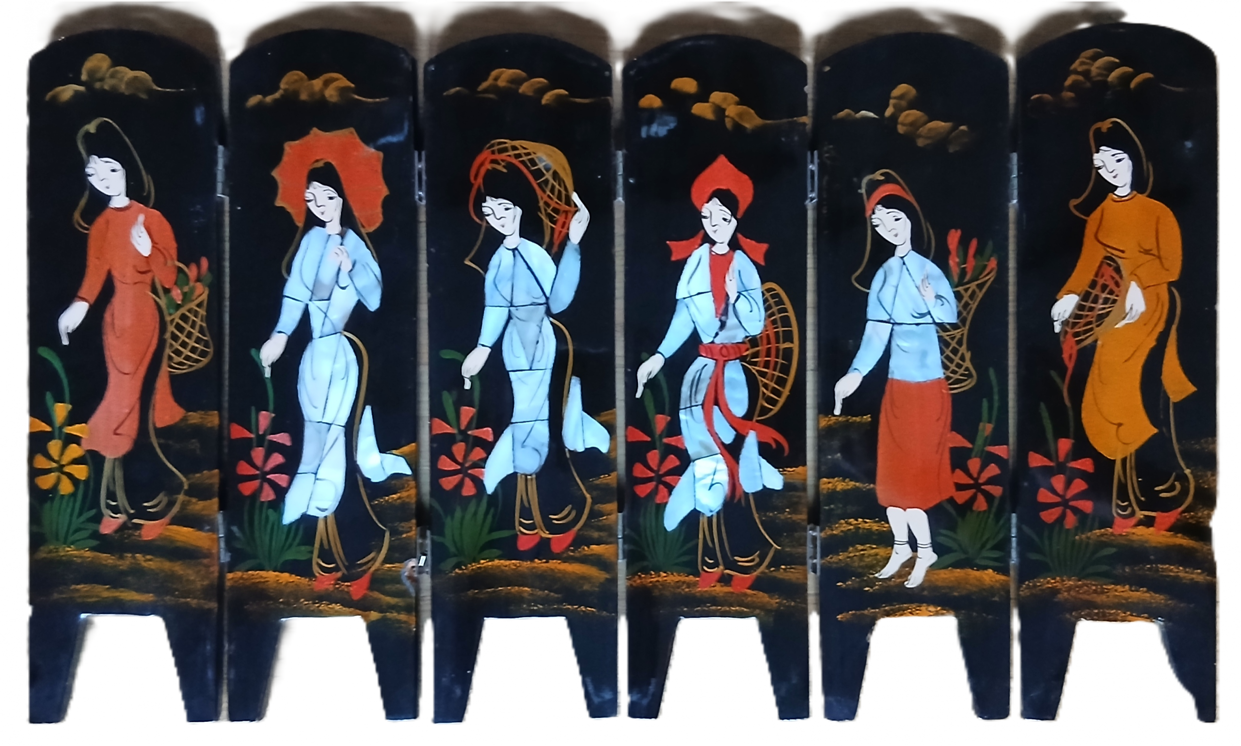 Petit paravent de table asiatique – Image 2