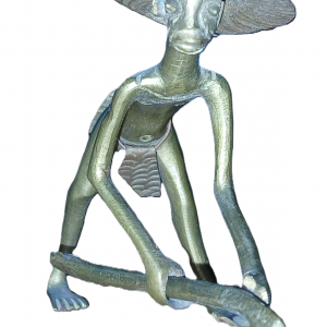 Statuette en bronze paysan asiatique