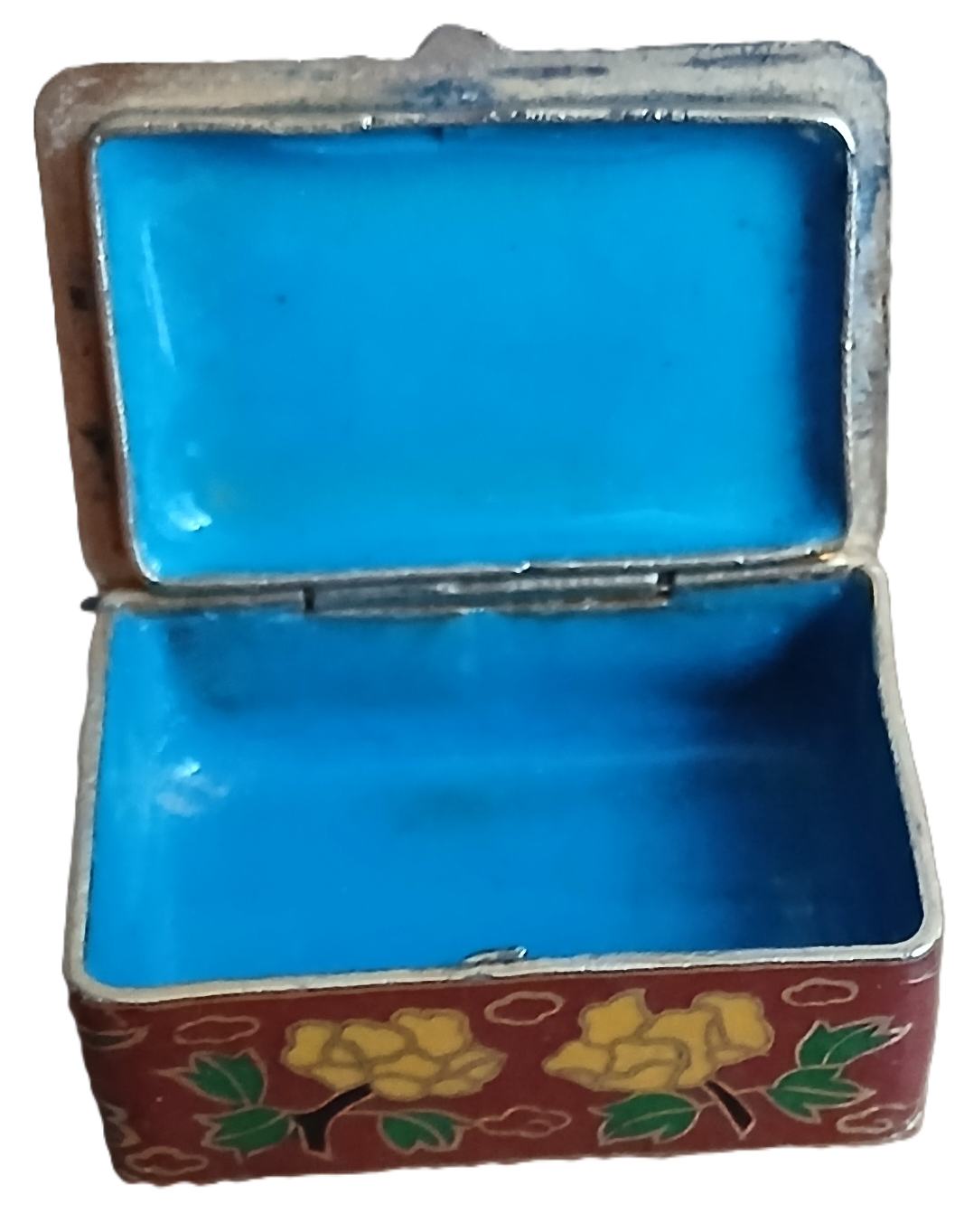 Pilulier en faïence et laiton – Image 2