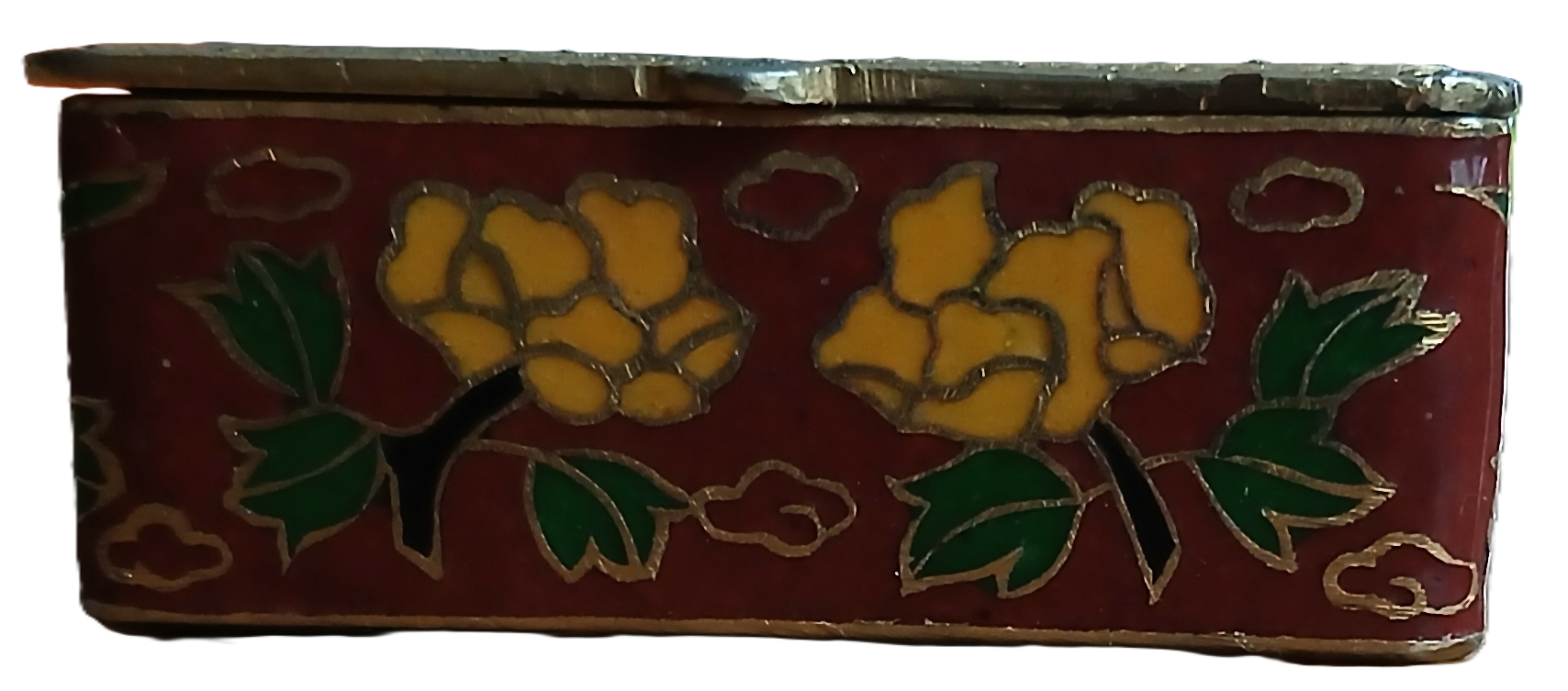 Pilulier en faïence et laiton – Image 3