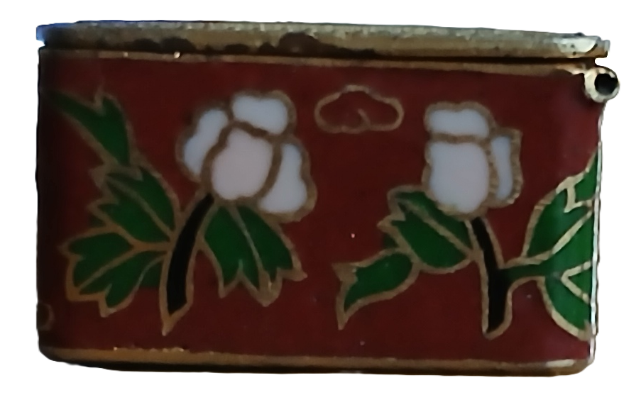 Pilulier en faïence et laiton – Image 4