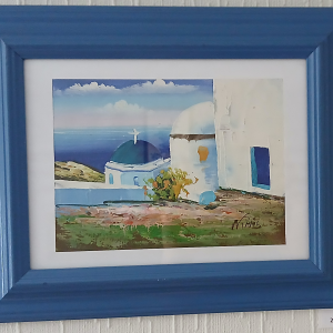 Tableau vue de Santorin