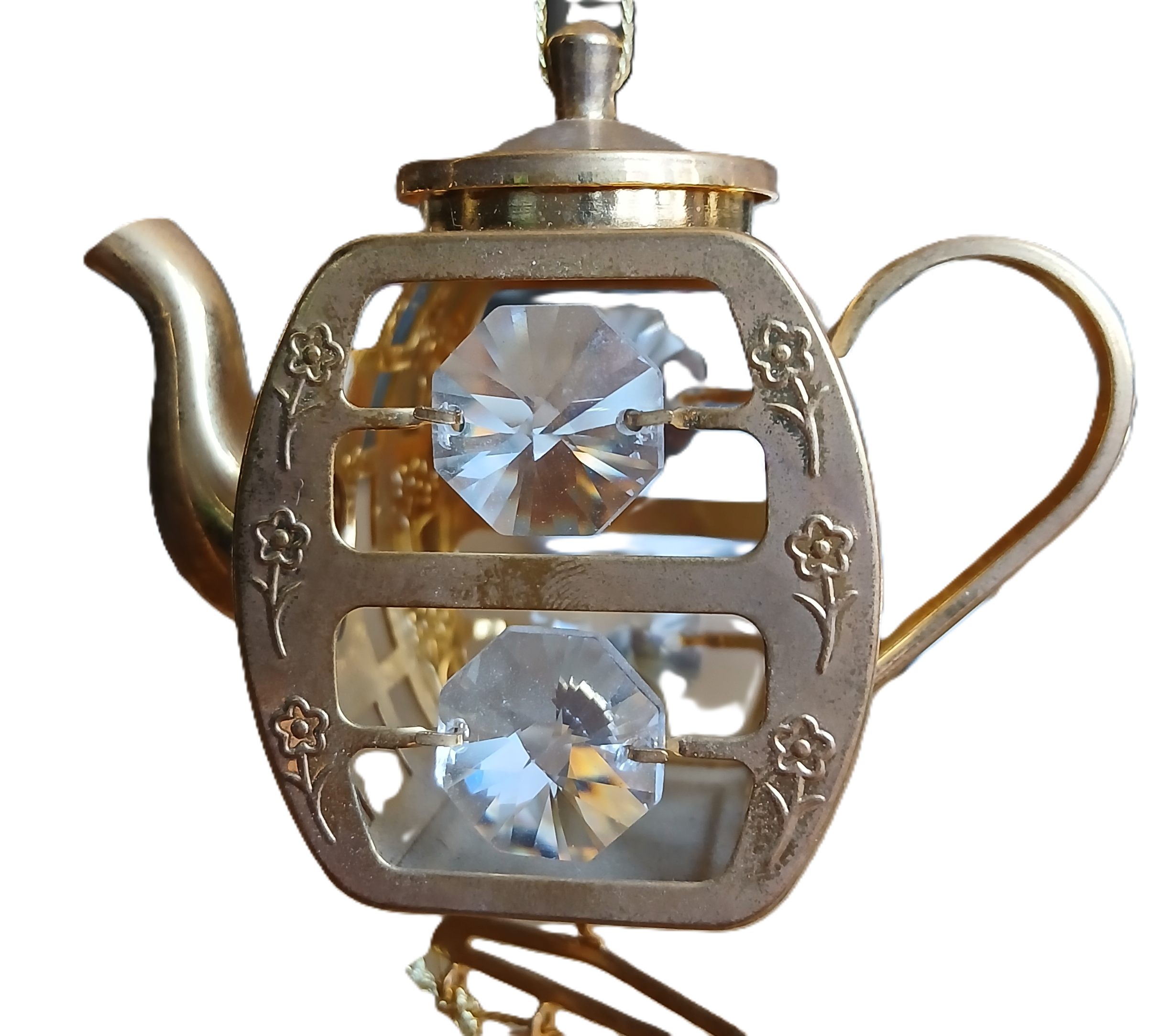 Mini théière décorative du Sultanat d'Oman plaquée or – Image 2