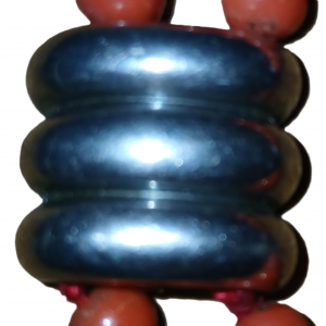 Collier 2 rangs en corail rouge et son fermoir argent