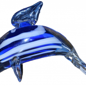 Dauphin en verre artisanal