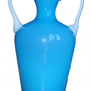 Vase opaline bleue