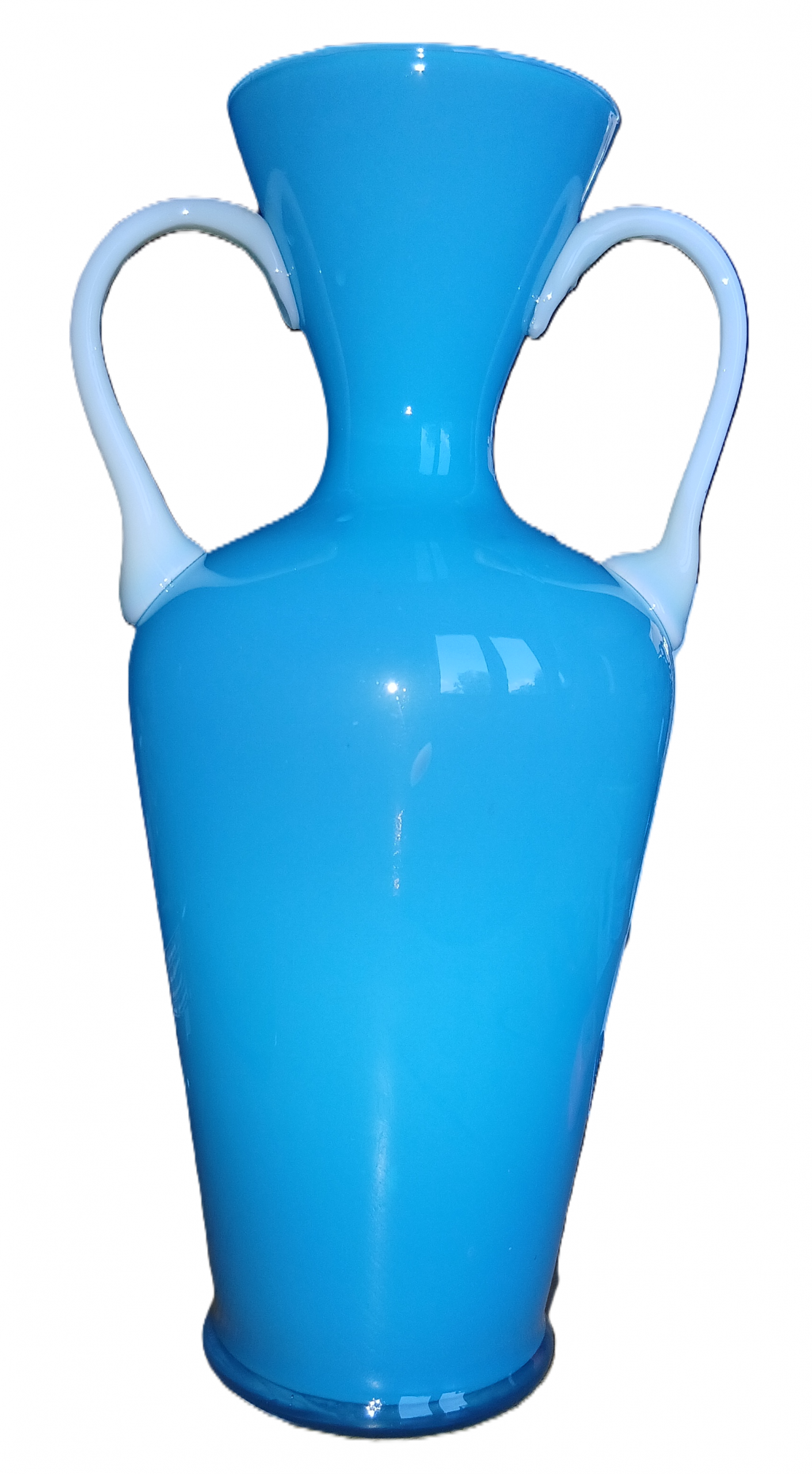 Vase opaline bleue