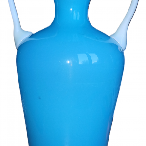 Vase opaline bleue