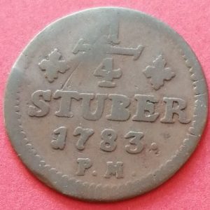 1/4 de Stuber Duché de Juliers-Berg (Allemagne) Charles-Théodore 1783