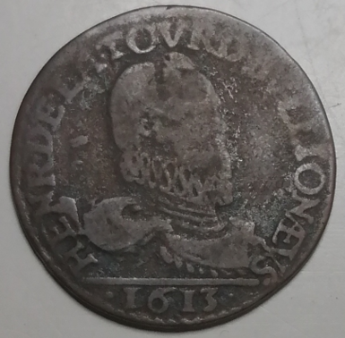 Liard Principauté de Sedan Henri de la Tour d'Auvergne 1613 col fraisé – Image 2