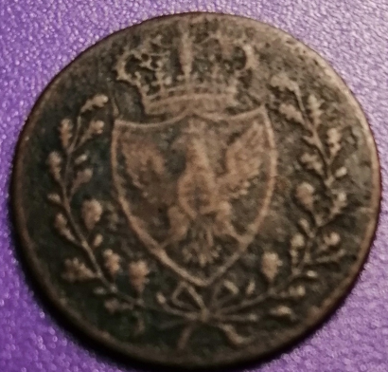 1 centesimi Italie (Sardaigne) 1826 tête d'aigle – Image 2