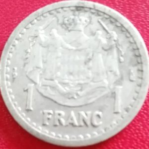 1 franc Monaco Louis II aluminium (1943)