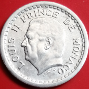 1 franc Monaco Louis II aluminium (1943) TTB