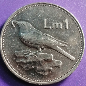 1 lire Malte 1986