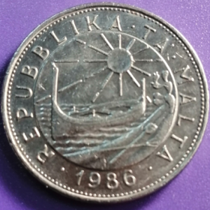1 lire Malte 1986
