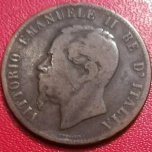 10 centesimi Italie 1867 OM avec points