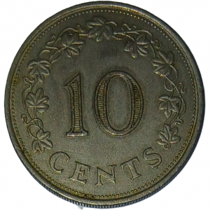 10 cents Malte 1972 TTB