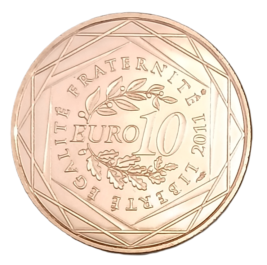 10 euros argent France 2011 région Auvergne
