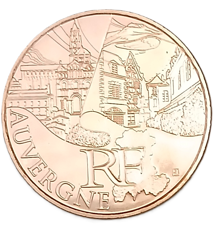 10 euros argent France 2011 région Auvergne – Image 2