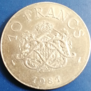 10 francs Monaco 1981