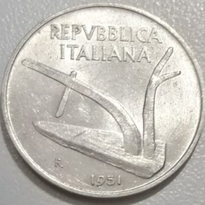 10 Lires Italie 1951