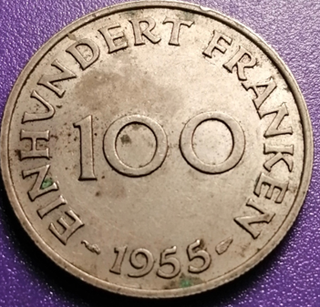 100 franken Allemagne (Saarland) 1955