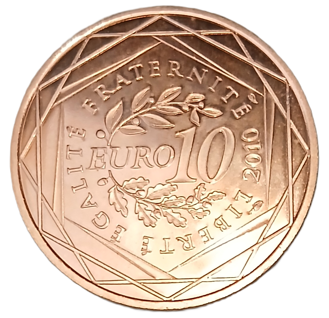10 euros argent France 2010 région Auvergne