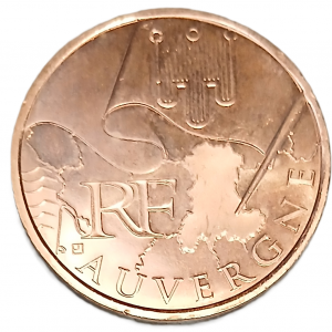 10 euros argent France 2010 région Auvergne