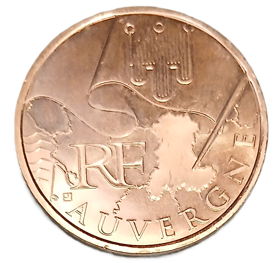 10 euros argent France 2010 région Auvergne – Image 2