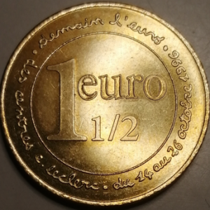 1 euro et 1/2 1996 jeton E. Leclerc