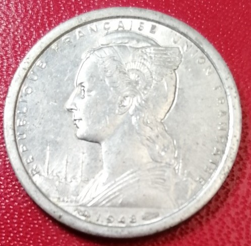 1 franc Afrique Equatoriale française 1948 – Image 2