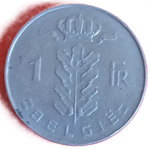 1franc Belgique 1970 langue néerlandaise date double