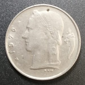 1franc Belgique 1970 langue néerlandaise date double