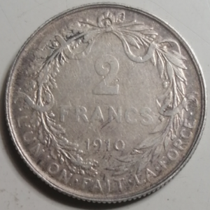 2 francs Belgique 1910