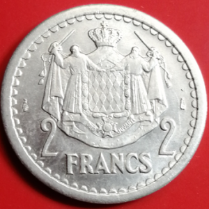 2 francs Monaco Louis II aluminium (1943) SUP