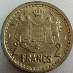 2 francs Monaco Louis II cupro-aluminium 1943