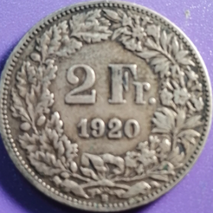2 francs suisse 1920