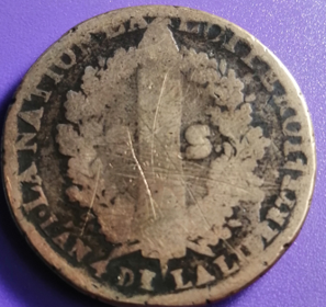 Pièce de monnaie 2 sols Louis XVI 1792 W An 4