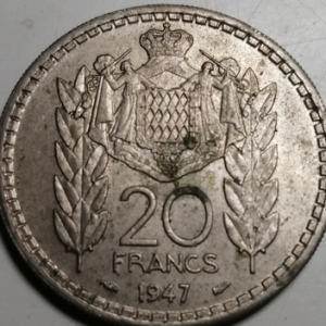 20 francs Monaco 1947