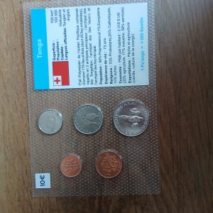 Série Pièces de monnaie Tonga Neuves sous blister